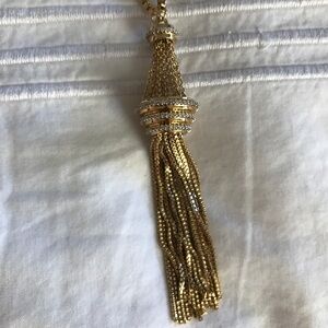 Rachel Zoe Gold Tassel Pendant Necklace - 16 inch chain